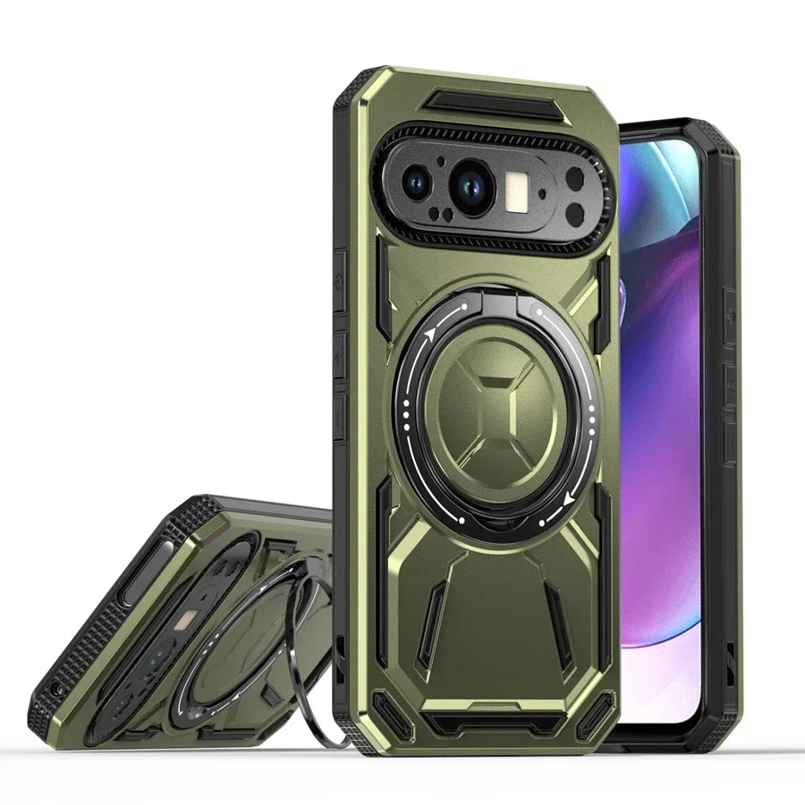 Magnetic Armor Case with Ring for Google Pixel 9 Series