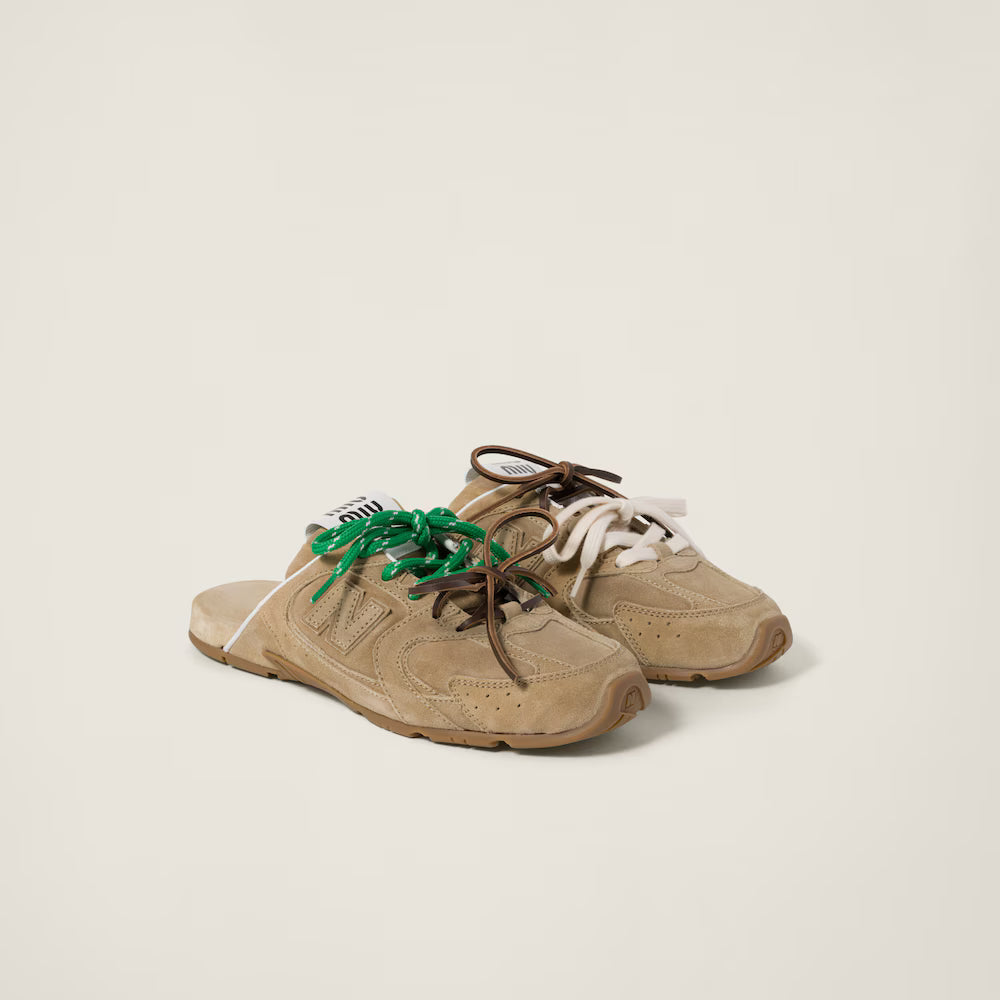 530 SL Mules – Bleached Suede & Gum Sole Ecru Edition