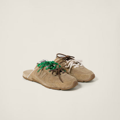 530 SL Mules – Bleached Suede & Gum Sole Ecru Edition