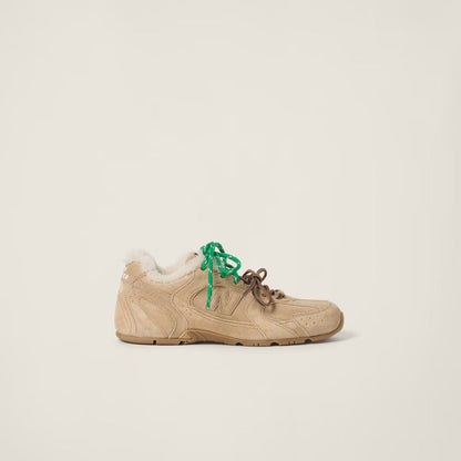 530 SL Runner – Bleached Leather & Shearling Edition (Écru)