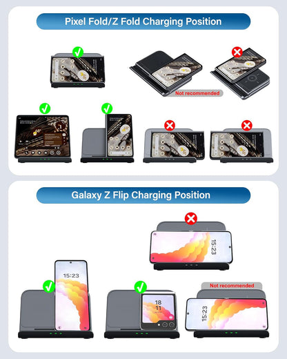 3 In 1 Fast Wireless Charger for Google Pixel Fold Series