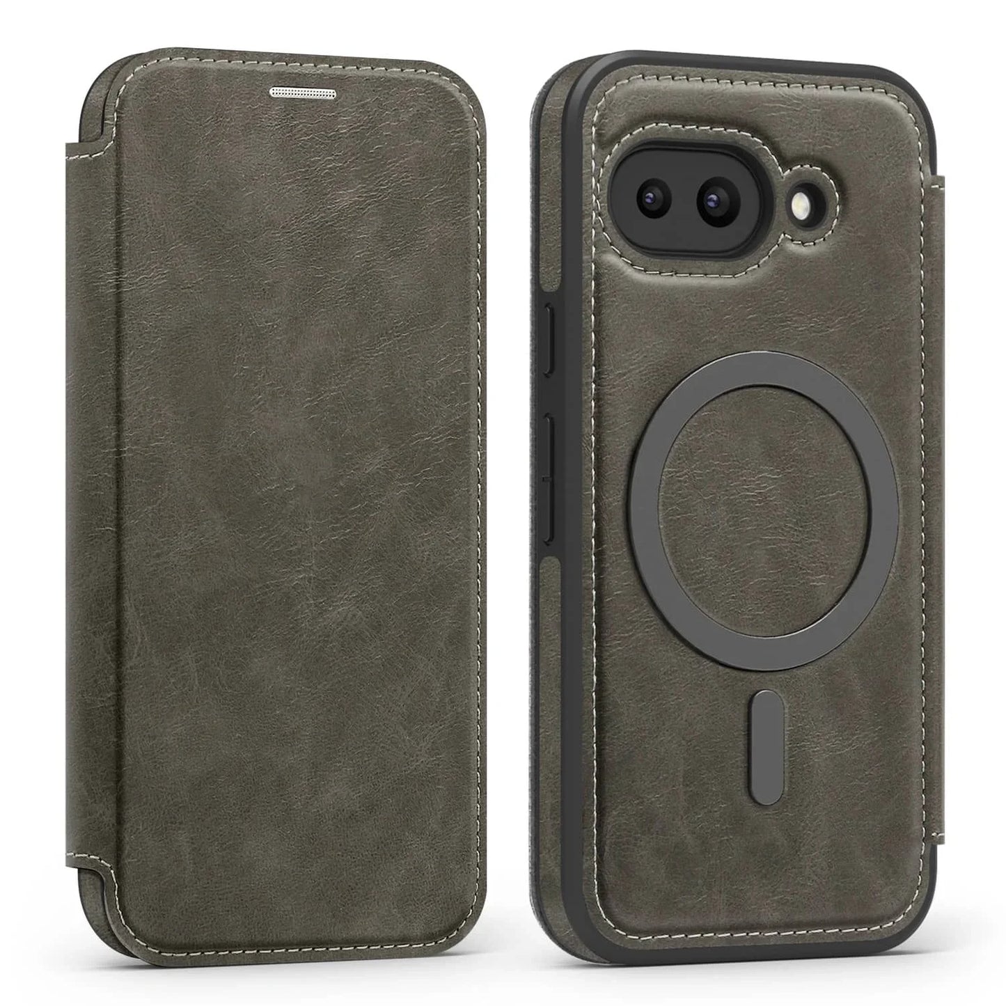 Magnetic Leather Case with Card Holder For Google Pixel Series