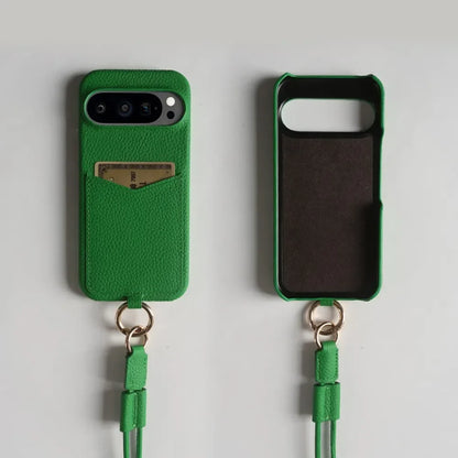 Crossbody Leather Case with Card Holder For Pixel Series