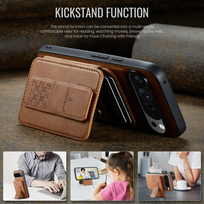 Leather Case with Detachable Magnetic Wallet For Pixel Series