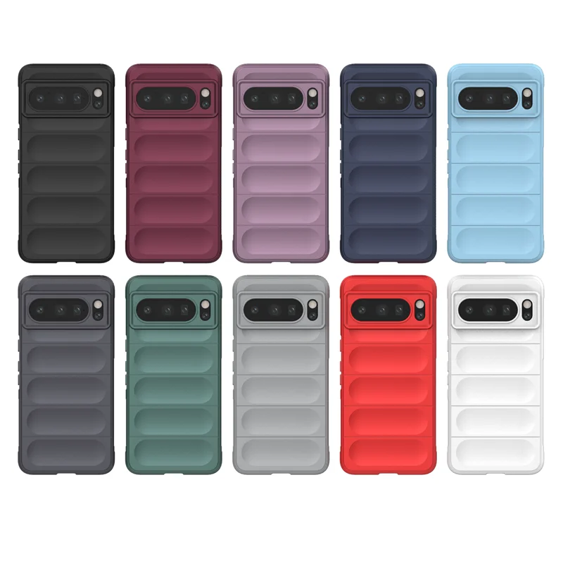 Shockproof Silicone Case with Lens Protection For Google Pixel 8 Series