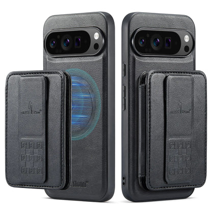 Leather Case with Detachable Magnetic Wallet For Pixel Series