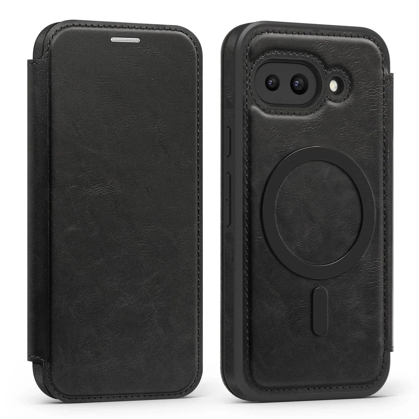 Magnetic Leather Case with Card Holder For Google Pixel Series