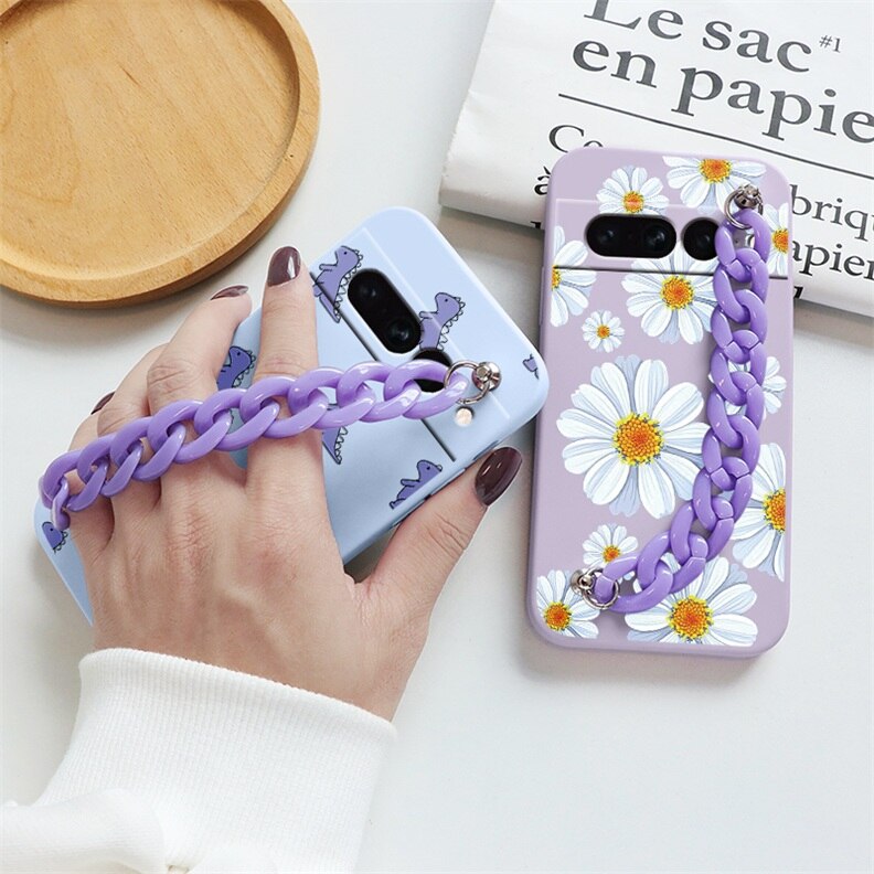 Flowers Silicone Matte Cover For Google Pixel 7 Pro