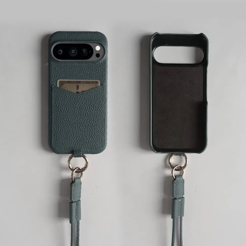 Crossbody Leather Case with Card Holder For Pixel Series