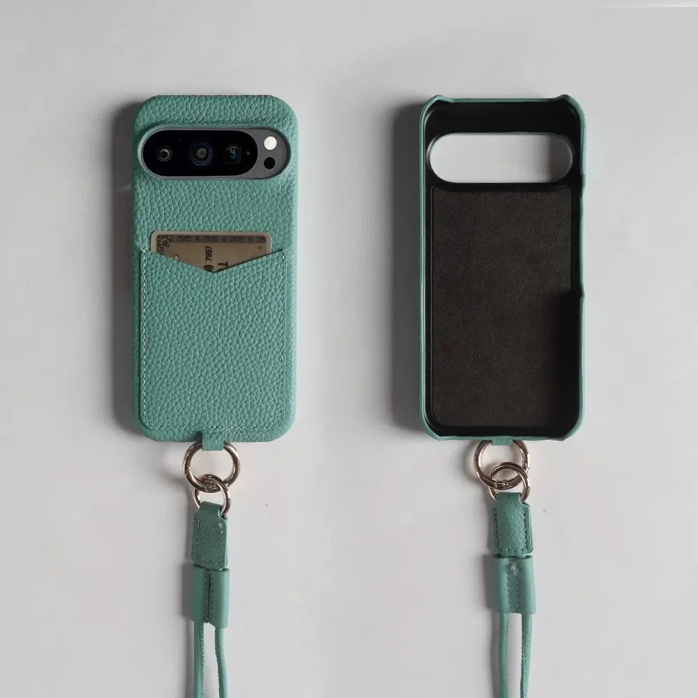 Crossbody Leather Case with Card Holder For Pixel Series