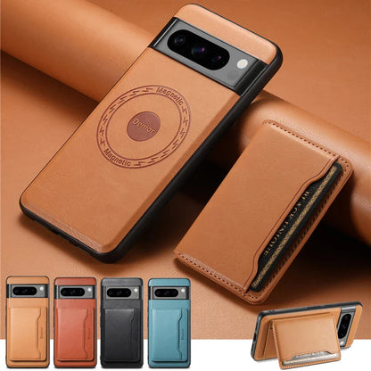 Magnetic Leather Case with Wallet For Google Pixel Series