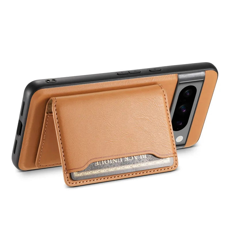 Magnetic Leather Case with Wallet For Google Pixel Series
