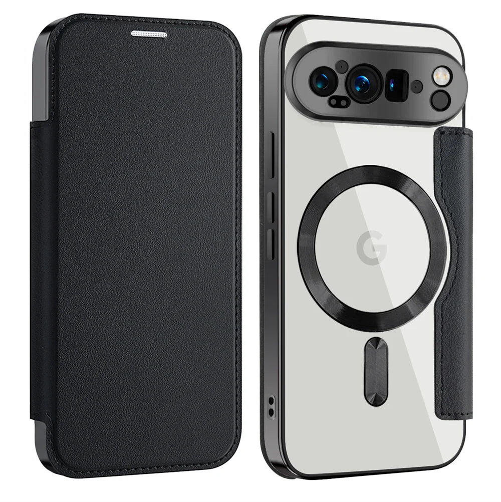 Leather Magsafe Case with Card Slot Holder For Pixel Series