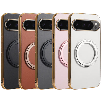 Magnetic Ring Leather Case for Google Pixel