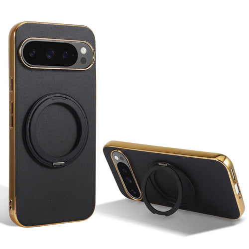 Magnetic Ring Leather Case for Google Pixel