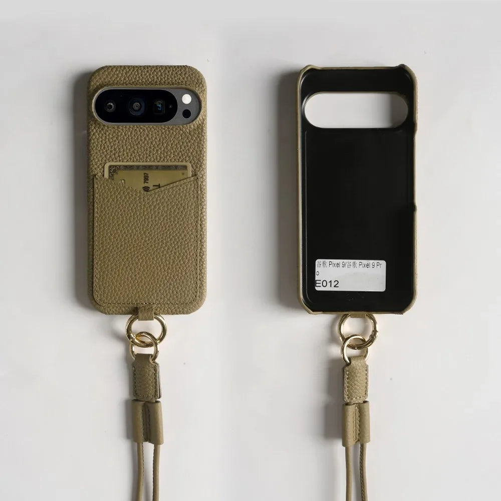 Crossbody Leather Case with Card Holder For Pixel Series