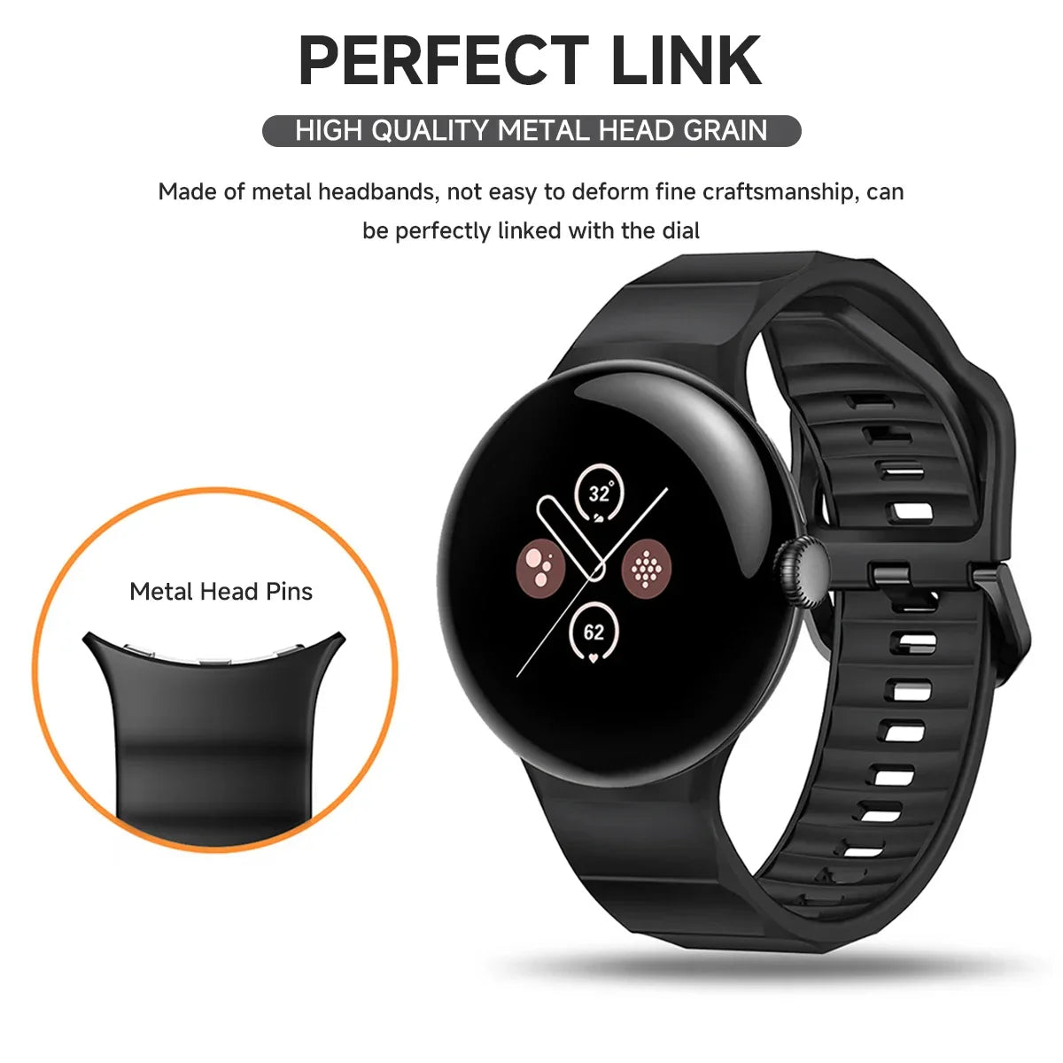 Soft Silicone Bands for Pixel Watch 3