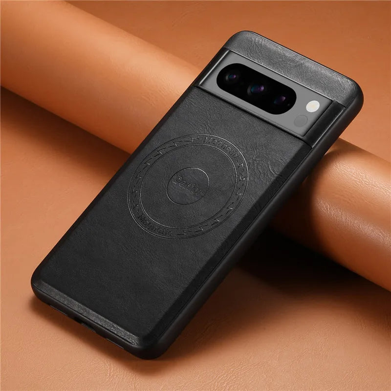 Magnetic Leather Case with Wallet For Google Pixel Series