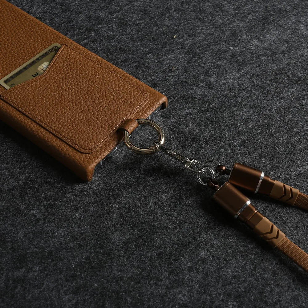 Crossbody Leather Case with Card Holder For Pixel Series