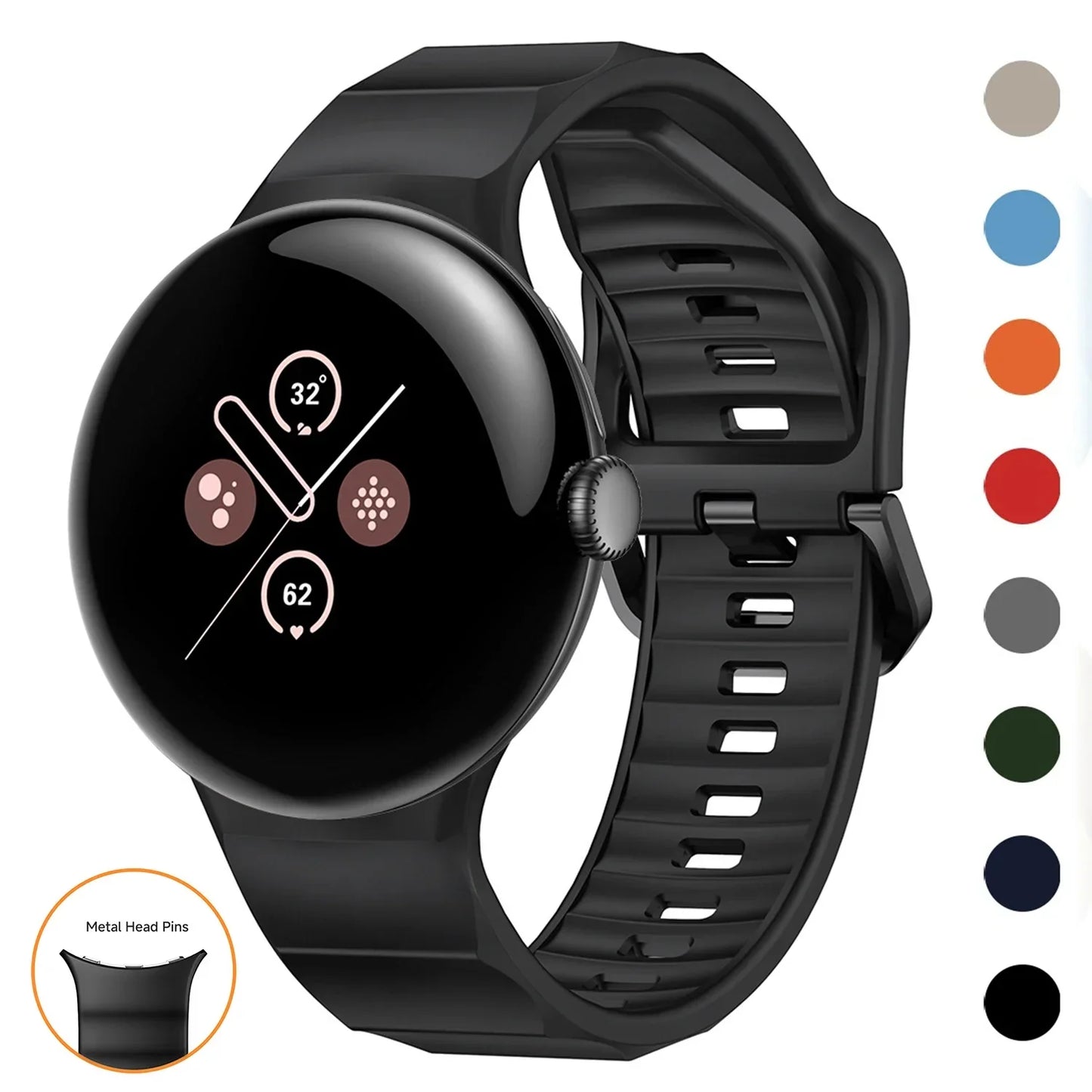 Soft Silicone Bands for Pixel Watch 3