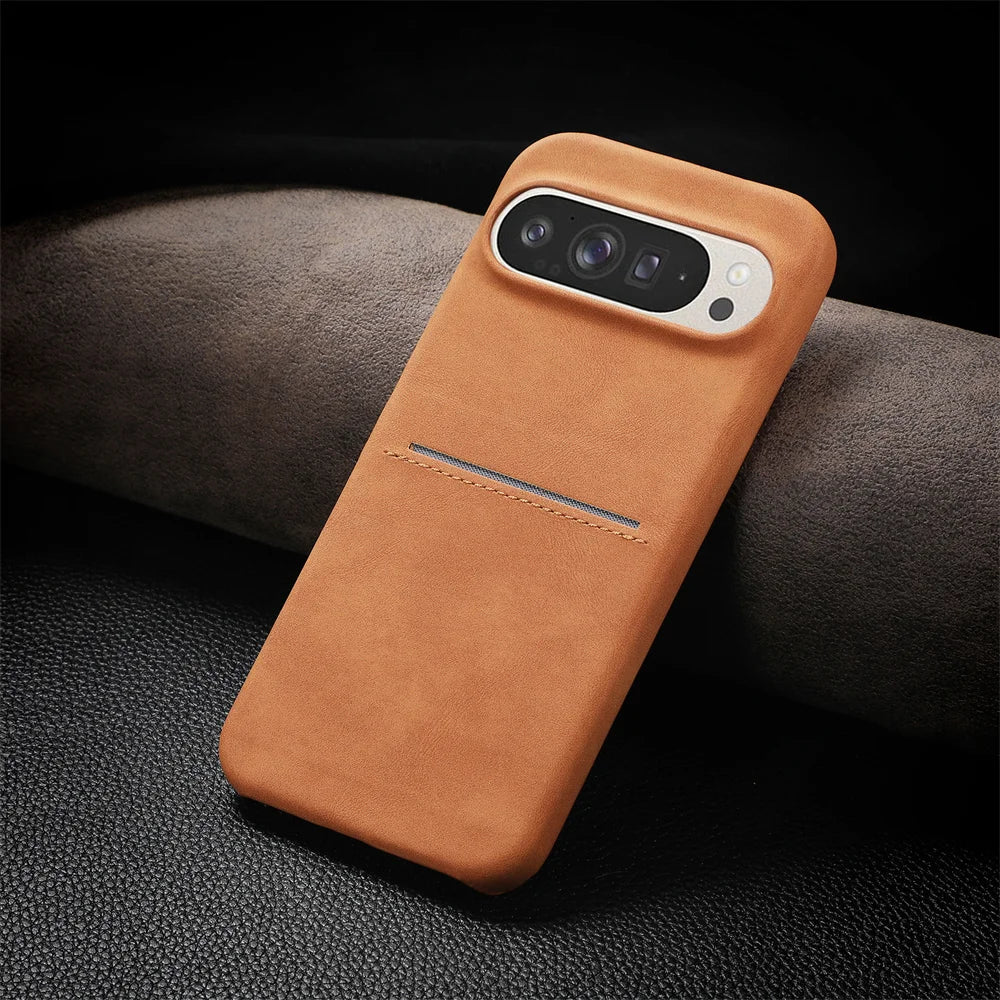 Card Slot Leather Case For Google Pixel Series