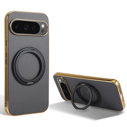 Magnetic Ring Leather Case for Google Pixel