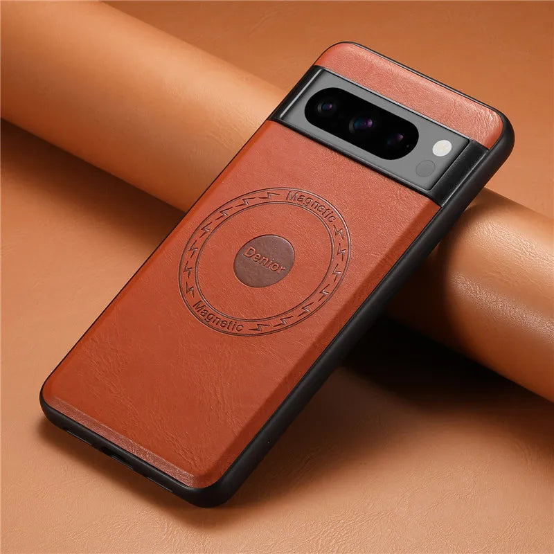 Magnetic Leather Case with Wallet For Google Pixel Series