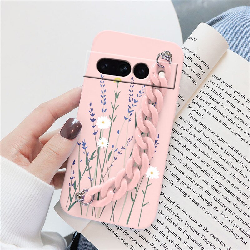 Flowers Silicone Matte Cover For Google Pixel 7 Pro