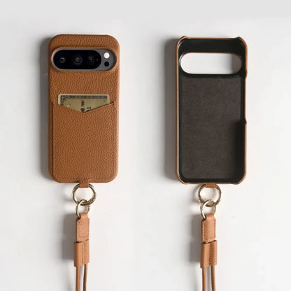 Crossbody Leather Case with Card Holder For Pixel Series