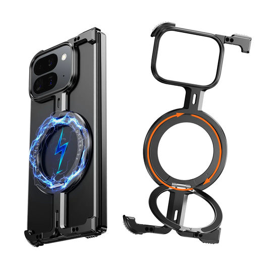 Magnetic Frameless Case & Rotatable Stand