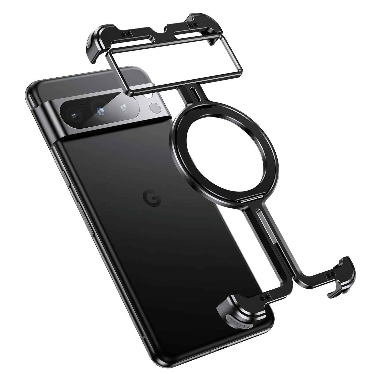 Shockproof Metal Case with Magnetic Ring Stand For Google Pixel 8 Series
