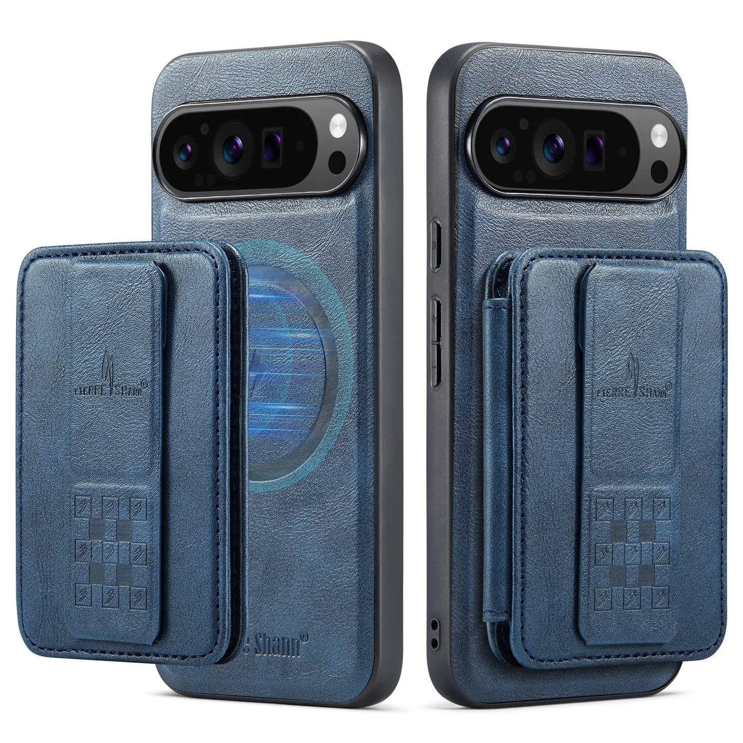 Leather Case with Detachable Magnetic Wallet For Pixel Series