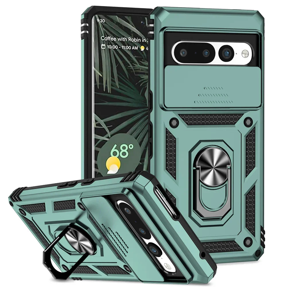 Shockproof Case with Slide Camera Protection For Google Pixel Series