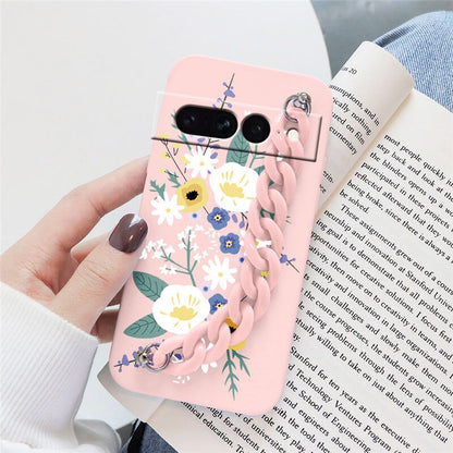 Flowers Silicone Matte Cover For Google Pixel 7 Pro