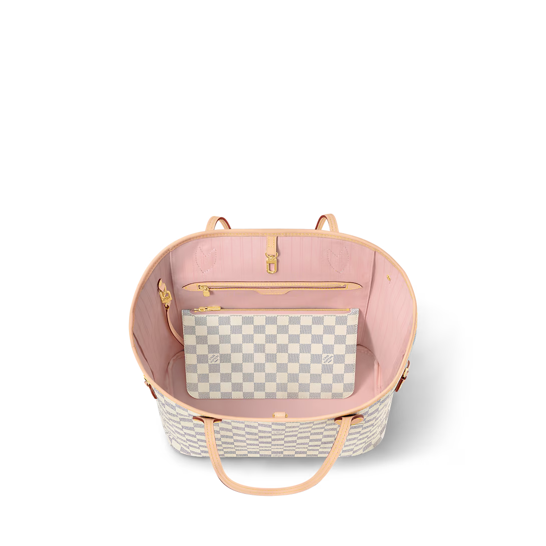 Never full MM Damier Azur Canva