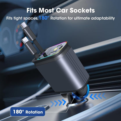 5 in 1 Retractable Car Charger